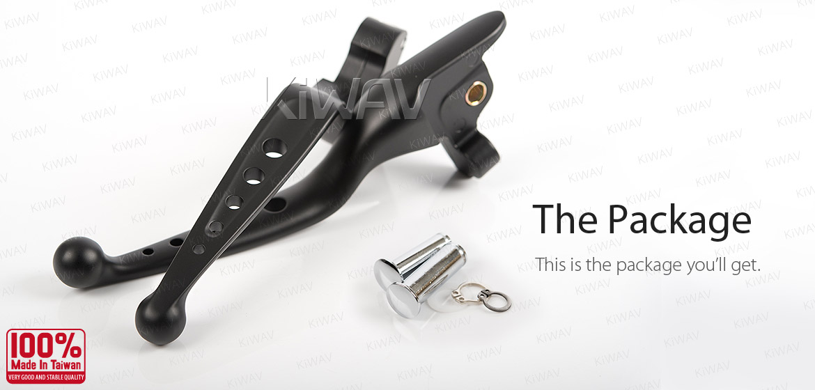 KiWAV hydraulic brake clutch hand control levers edgecut cut 5 black harley davidson '14-'16 Touring models