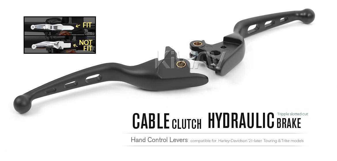 ヴェルロード　ffr 3枚 KiWAV black hand control 3-slot levers for HD 21-24