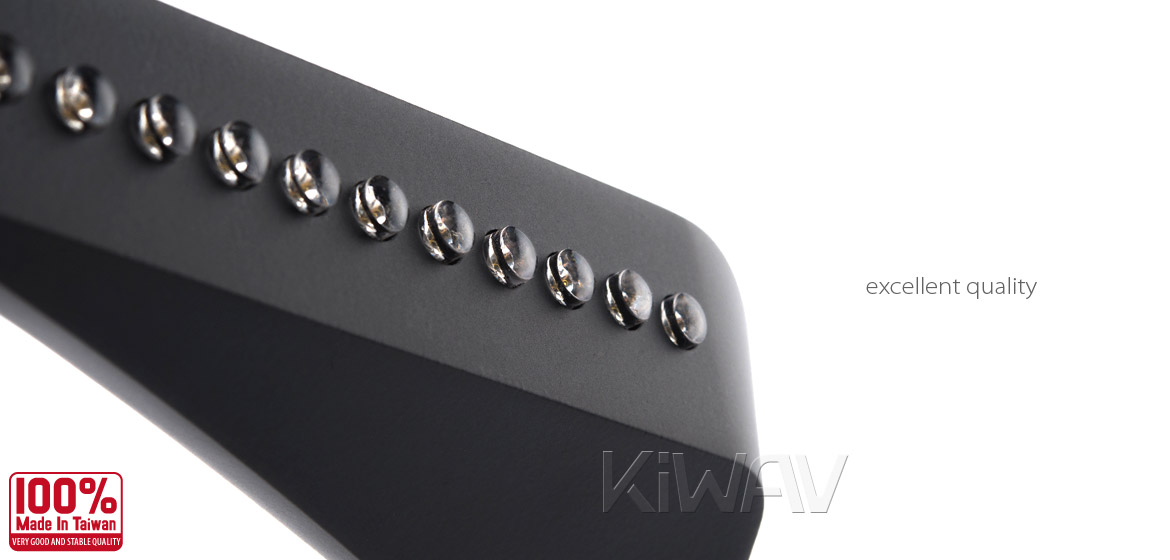 KiWAV motorcycle mirrors AxeLED black 10mm universal