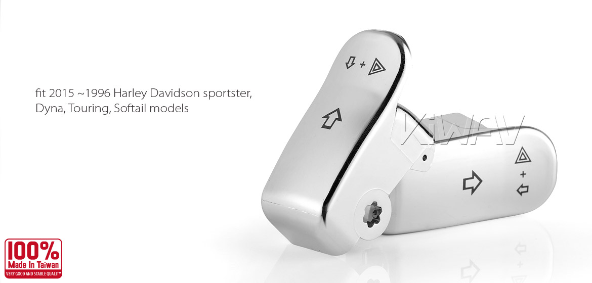 KiWAV - turn signal extension cap chrome for harley davidson 2015~1996
