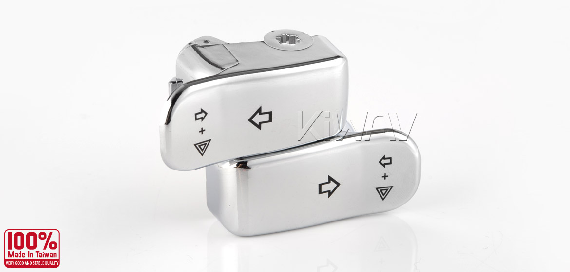 KiWAV - turn signal extension cap chrome for harley davidson 2015~1996