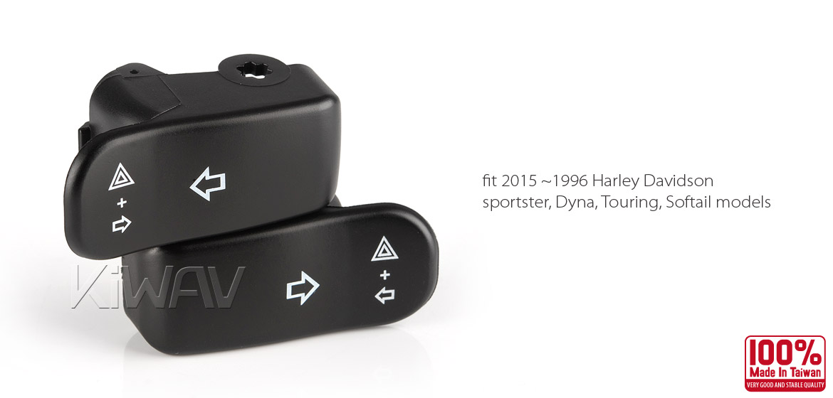 KiWAV - turn signal extension cap black for harley davidson 2015~1996