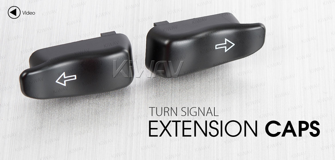KiWAV turn signal extension caps black for harley davidson 14-later touring