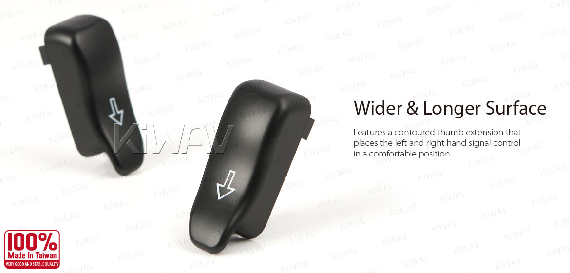 KiWAV turn signal extension caps black for harley davidson 14-later touring
