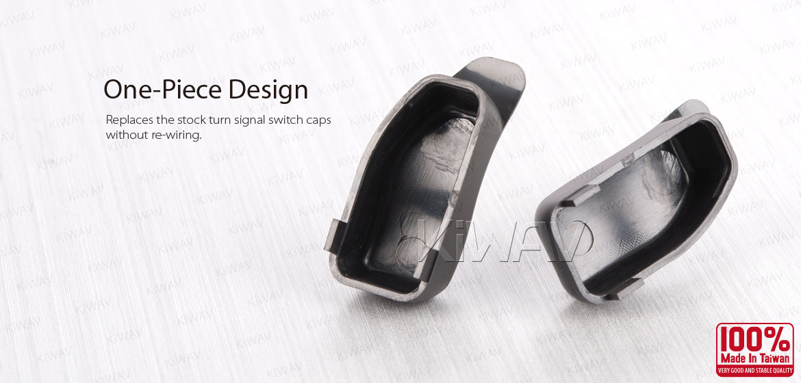 KiWAV turn signal extension caps black for harley davidson 14-later touring