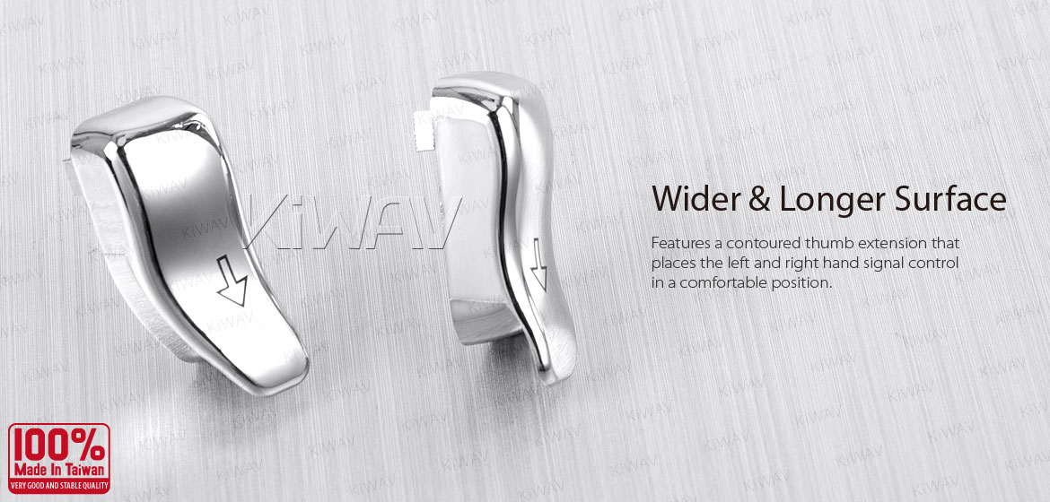 KiWAV turn signal extension caps chrome for harley davidson 14-later touring