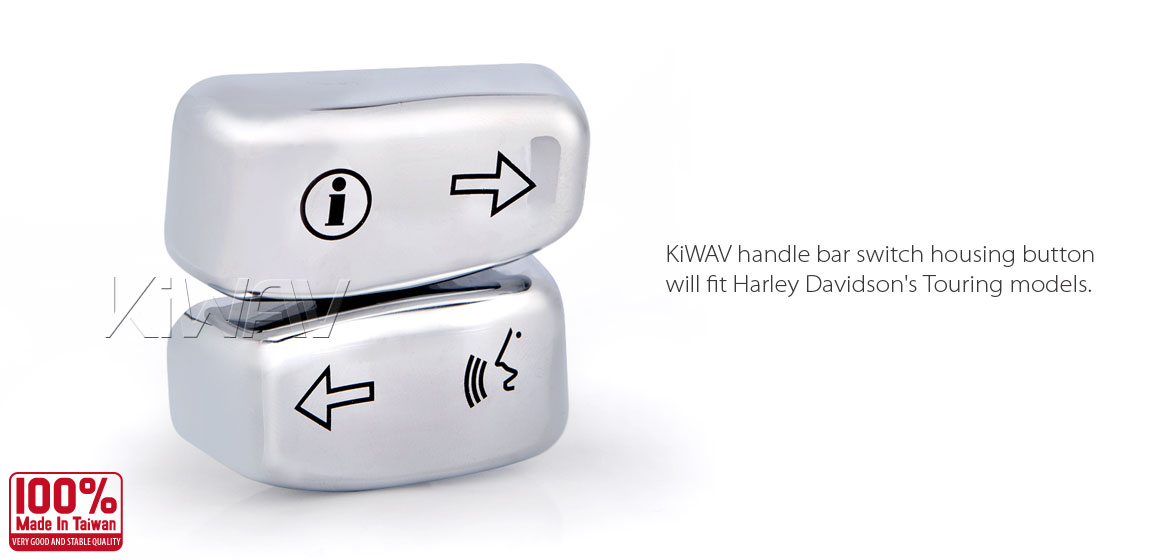KiWAV - switch housing caps 11 pcs chrome for harley davidson Touring and CVO models 14~15