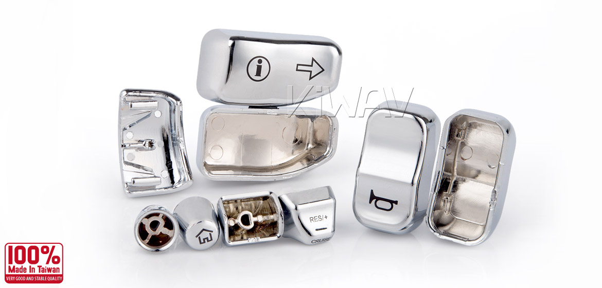KiWAV - switch housing caps 11 pcs chrome for harley davidson Touring and CVO models 14~15