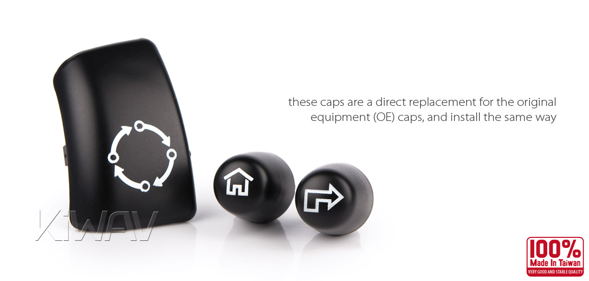 KiWAV - switch housing caps 11 pcs black for harley davidson Touring and CVO models 14~15