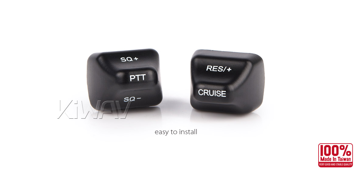 KiWAV - switch housing caps 11 pcs black for harley davidson Touring and CVO models 14~15