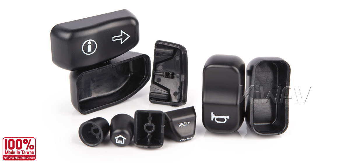 KiWAV - switch housing caps 11 pcs black for harley davidson Touring and CVO models 14~15