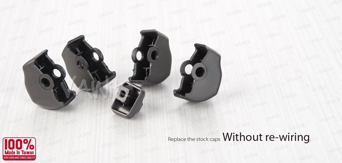 VAWiK turn signal extension caps black for harley davidson 16-later touring with information and communication systems