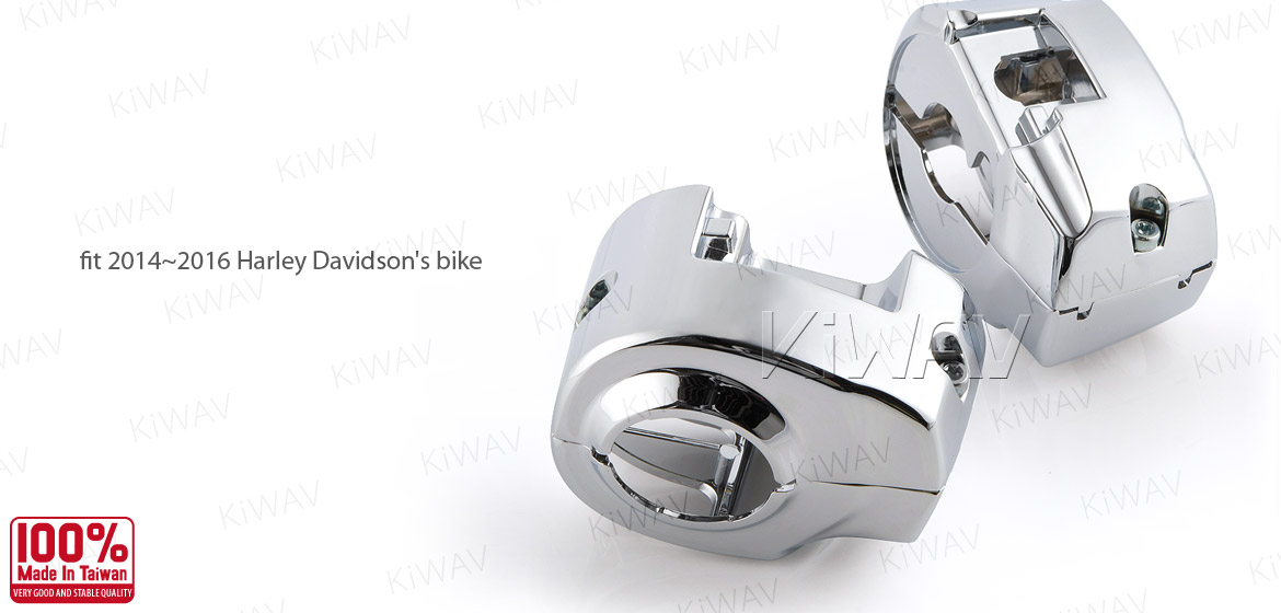 KiWAV switch housing cover chrome for harley davidson 2015 road king FLHR -2