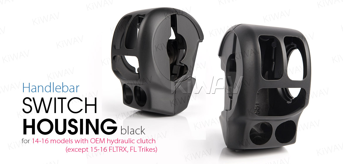 KiWAV switch housing cover black for harley davidson 2015 road king FLHR -1
