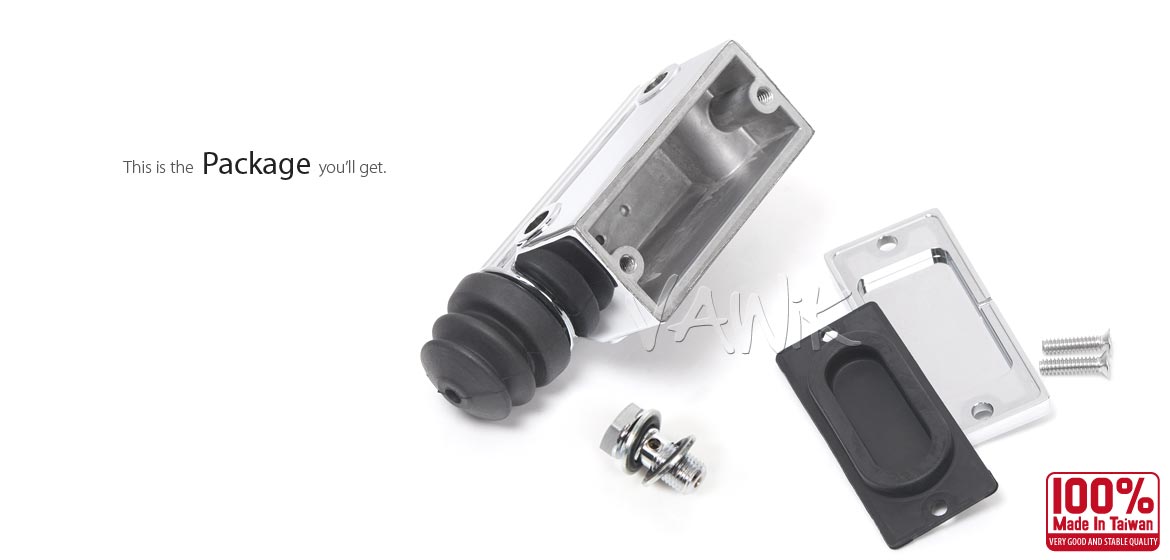 VAWiK Harley rear brake Kelsey style master cylinder 5/8 inch with banjo bolt