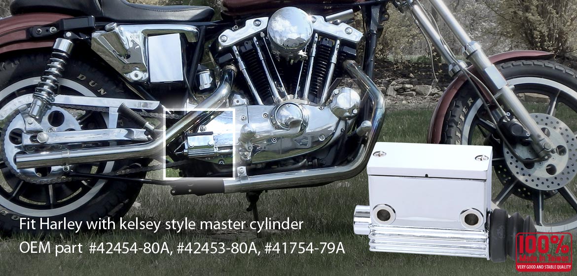 chrome aluminum rear master cylinder 3/4