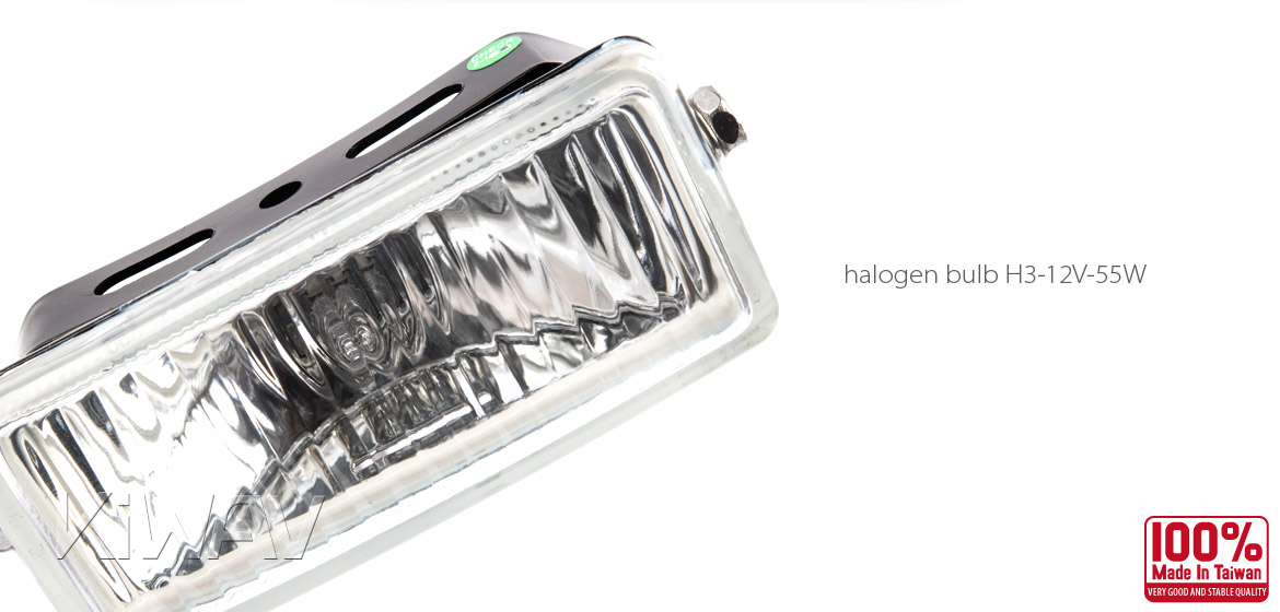 KiWAV Rectangular driving lamp NS-156 automotive auxiliary lighting with H3 bulb