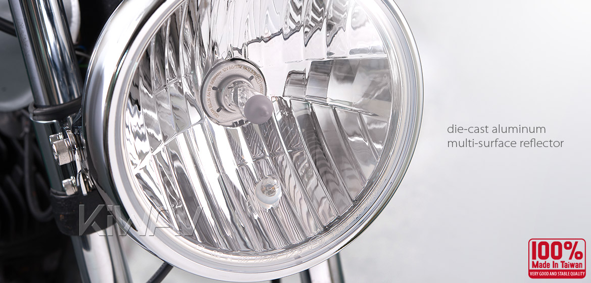 7 inch Headlamp with PC Lens NS-2209E chrome