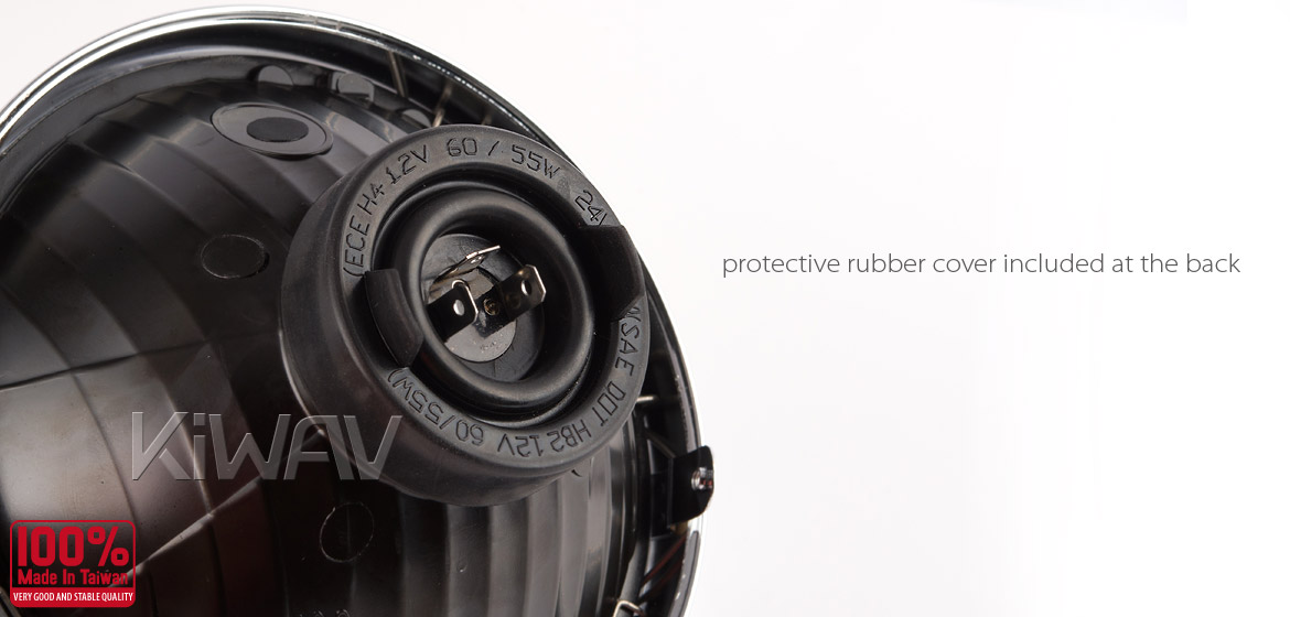 7 inch Headlamp with PC Lens NS-2209E chrome