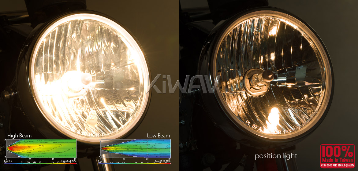 7 inch Headlamp with PC Lens NS-2209E chrome