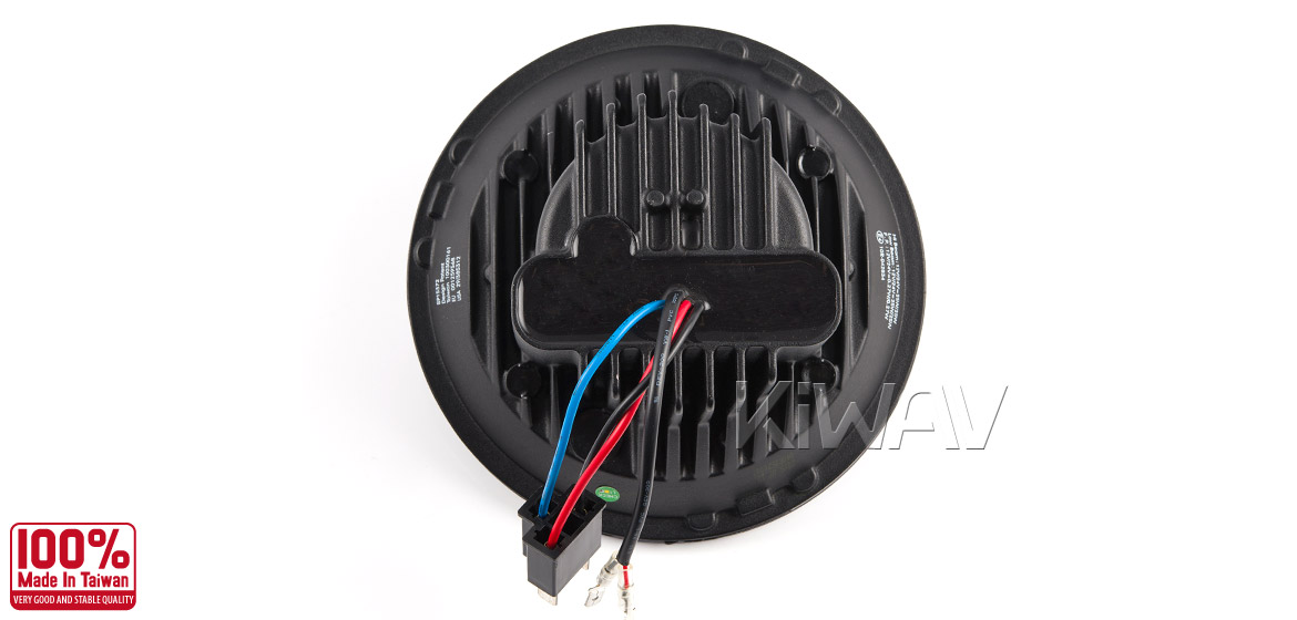 KiWAV car 7 inch headlamp black reflector