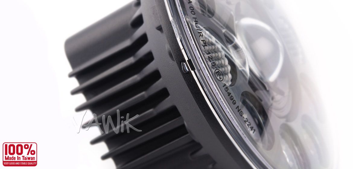 VAWiK car 7 inch headlamp black reflector