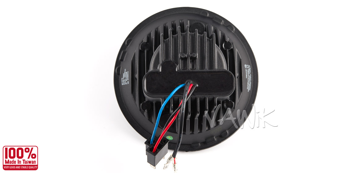 VAWiK car 7 inch headlamp black reflector