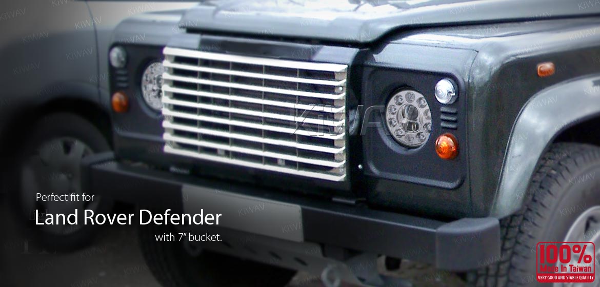 KiWAV car 7 inch headlamp chrome reflector
