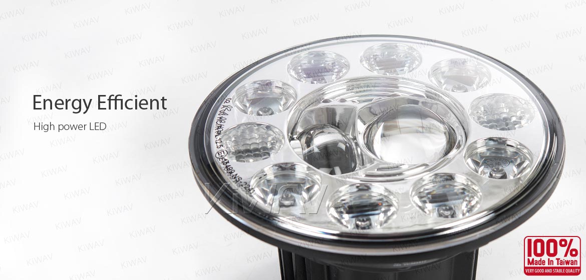 KiWAV car 7 inch headlamp chrome reflector