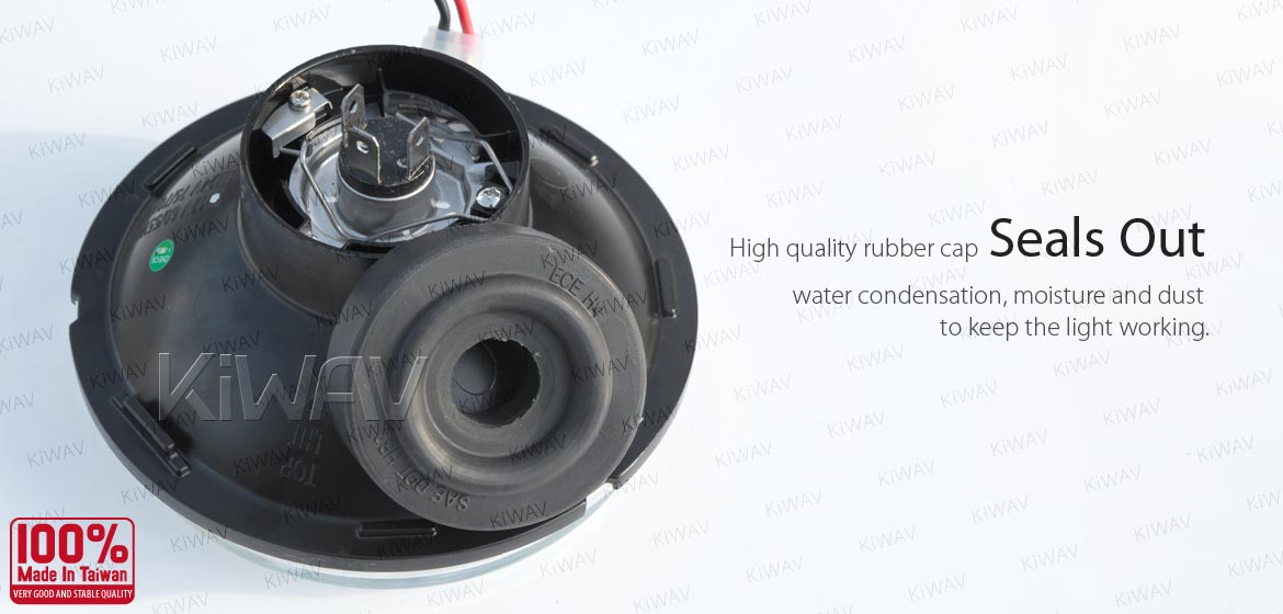 KiWAV 5-3/4 inch H4 60/55W ECE left hand drive headlight lens unit