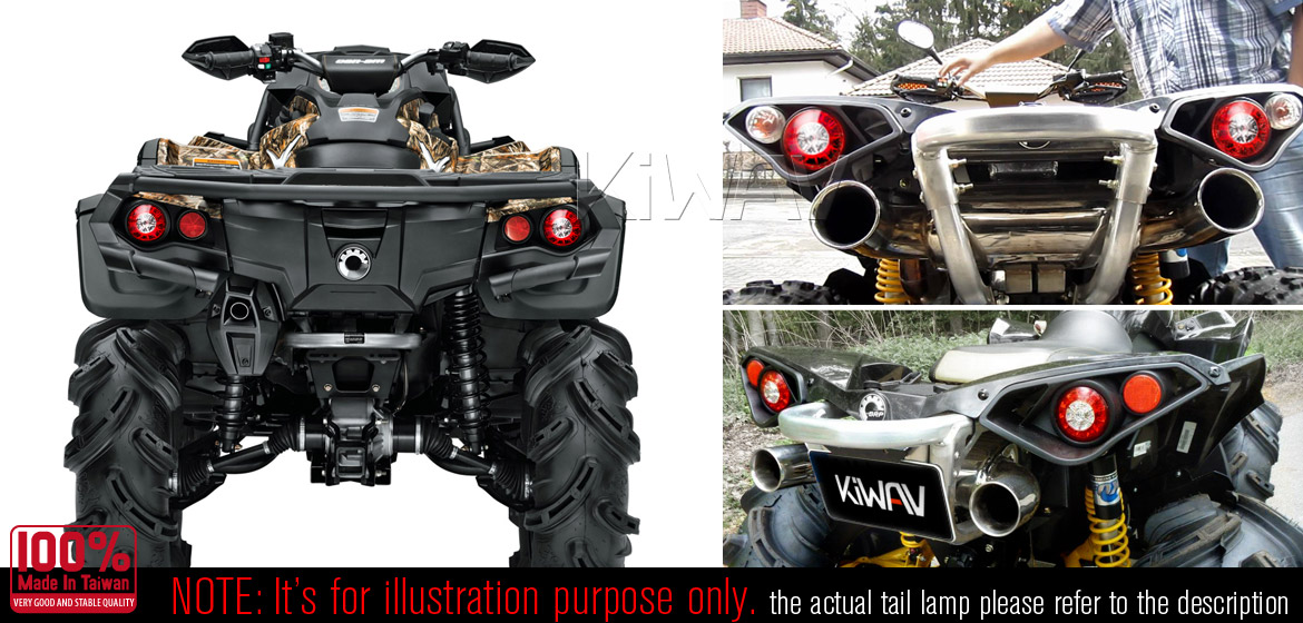 KiWAV Motorcycle LED round tail/brake/indicator light universal fit