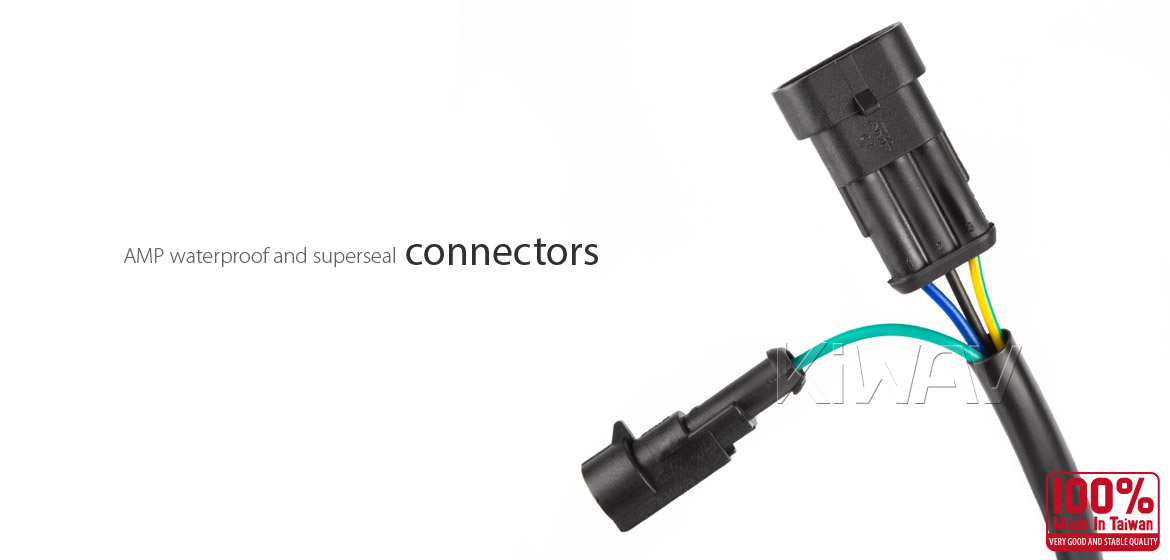 KiWAV Motorcycle LED round tail/brake/indicator light universal fit