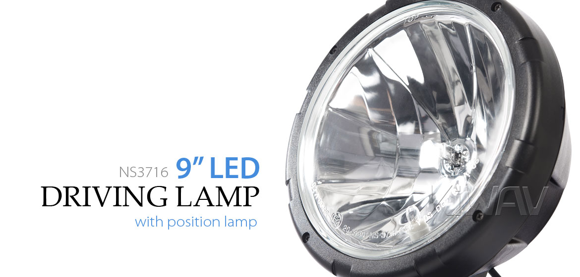 KiWAV NS-3716 9 inch driving light with position light