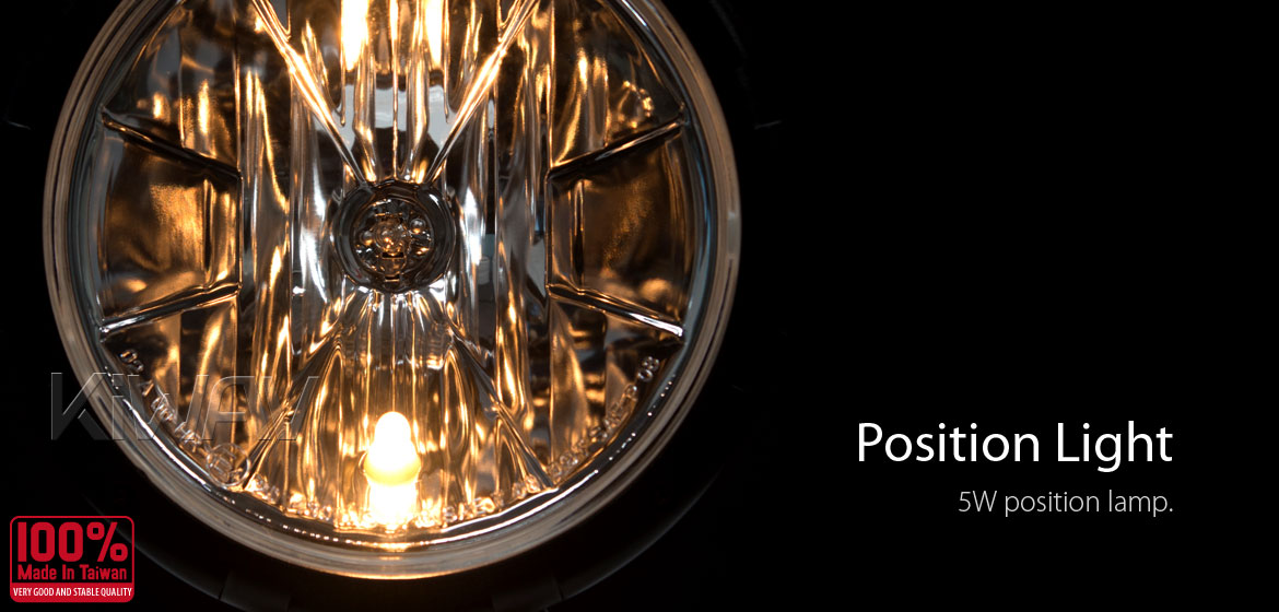 KiWAV NS-3716 9 inch driving light with position light