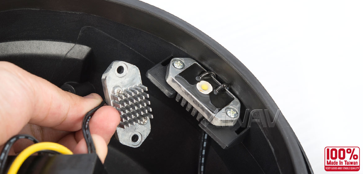 KiWAV NS-3717 9 inch driving light with LED ring halo position light
