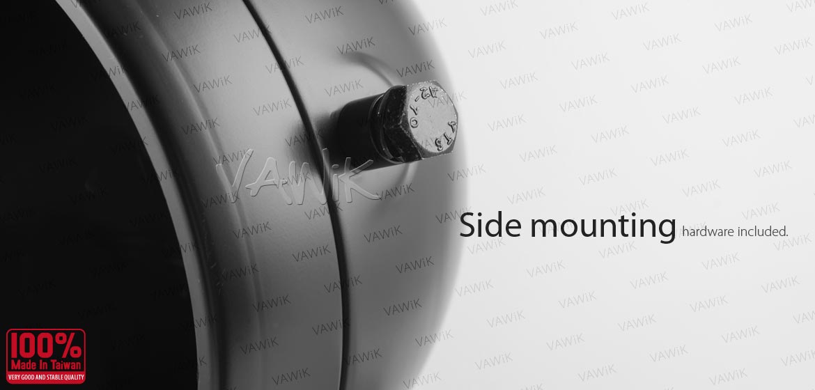 KiWAV 5-3/4 inch side mount motorcycle headlight bucket black