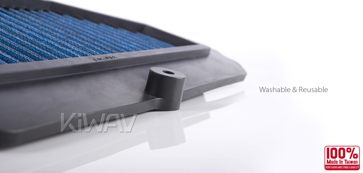 KiWAV Magazi Air Filter for Kawasaki Ninja Monster Energy 09-10, Ninja 09-13