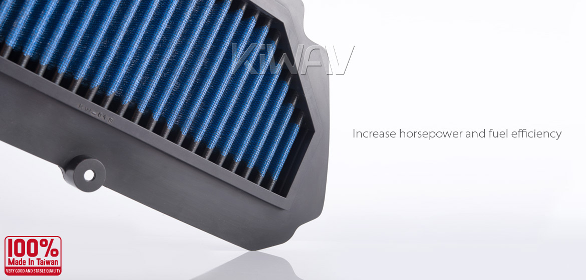 KiWAV Magazi Air Filter for Kawasaki Ninja Monster Energy 09-10, Ninja 09-13