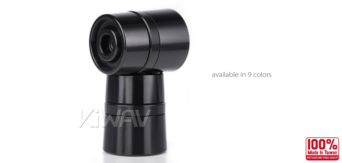 Magazi motorcycle black CNC aluminum bar ends rubber mount two-tone color style universal-03