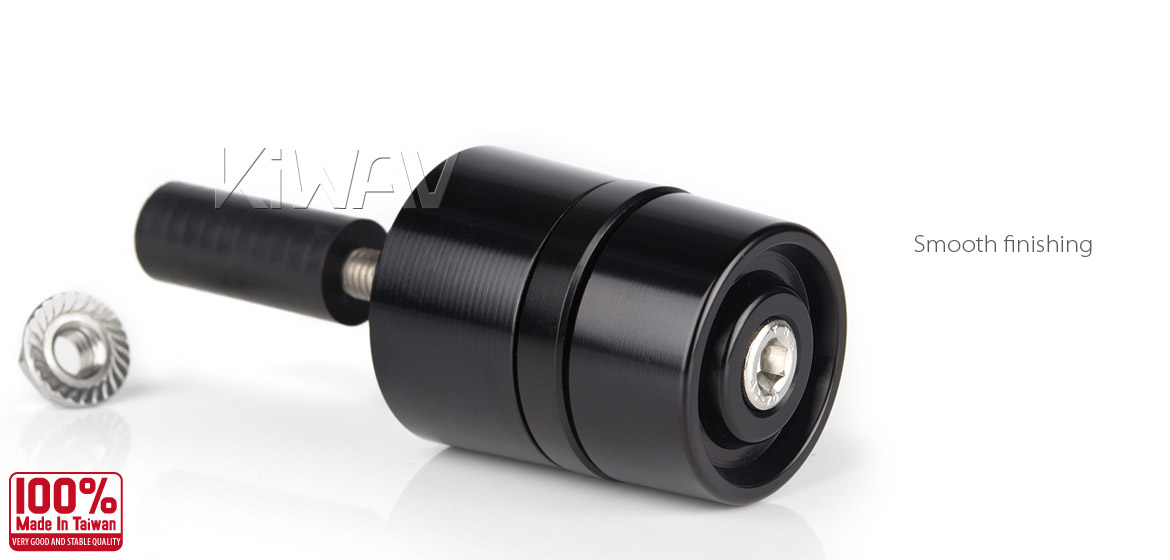 Magazi motorcycle black CNC aluminum bar ends rubber mount two-tone color style universal-04
