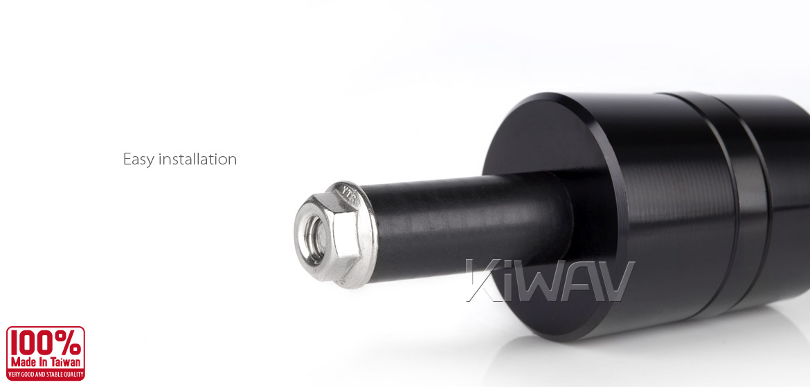 Magazi motorcycle black CNC aluminum bar ends rubber mount two-tone color style universal-05