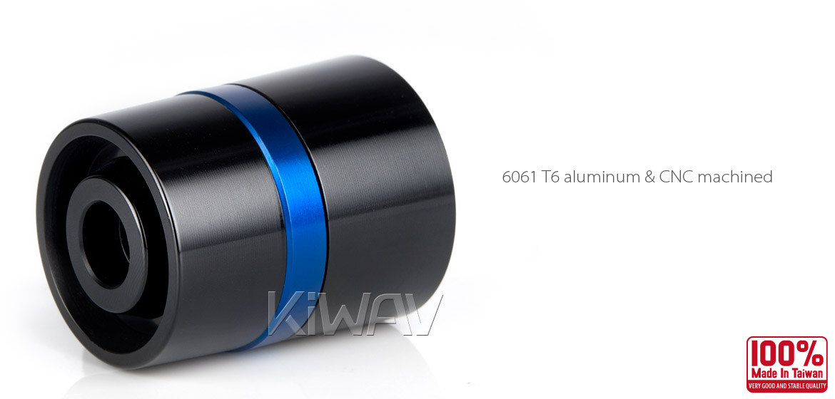 Magazi motorcycle blue CNC aluminum bar ends rubber mount two-tone color style universal-02