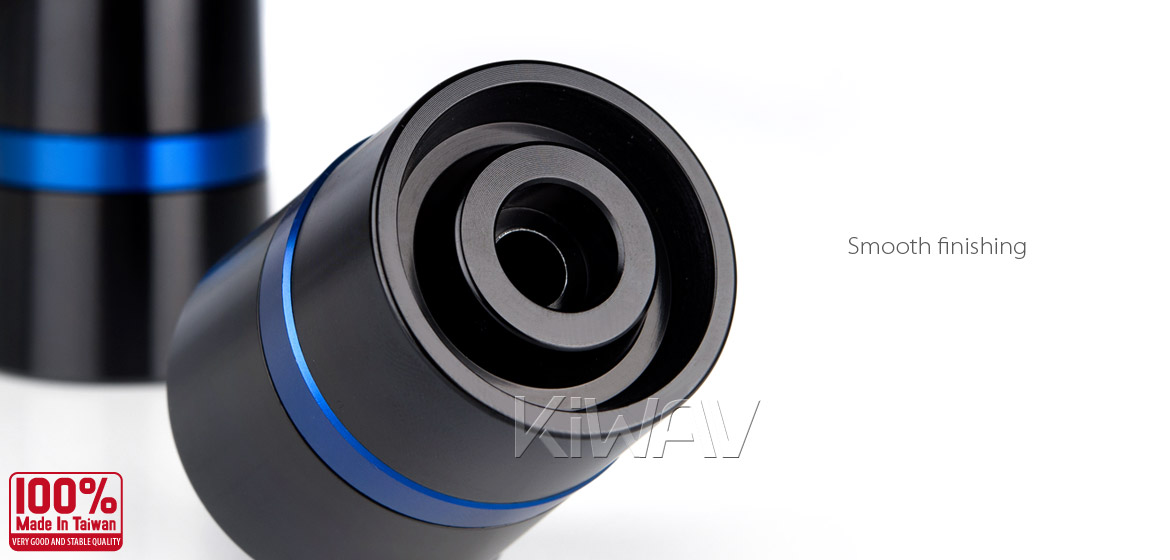 Magazi motorcycle blue CNC aluminum bar ends rubber mount two-tone color style universal-05