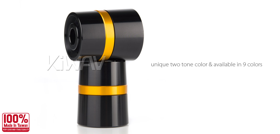 Magazi motorcycle gold CNC aluminum bar ends rubber mount two-tone color style universal-03