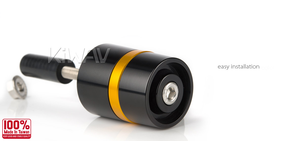 Magazi motorcycle gold CNC aluminum bar ends rubber mount two-tone color style universal-04