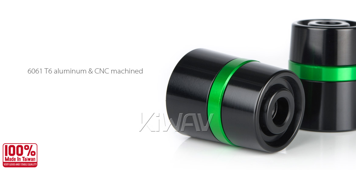 Magazi motorcycle green CNC aluminum bar ends rubber mount two-tone color style universal-02