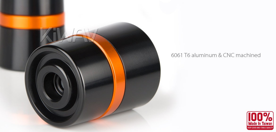 Magazi motorcycle orange CNC aluminum bar ends rubber mount two-tone color style universal-02