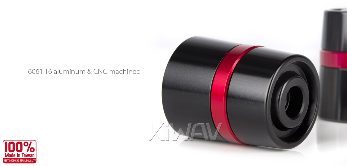 Magazi motorcycle red CNC aluminum bar ends rubber mount two-tone color style universal-02