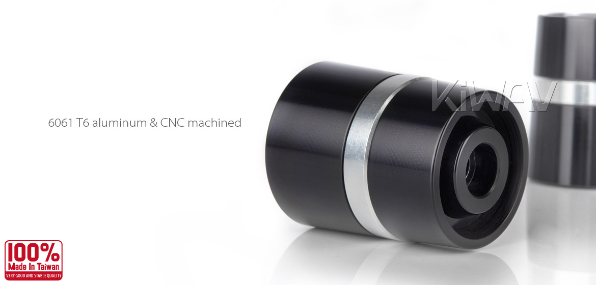 Magazi motorcycle silver CNC aluminum bar ends rubber mount two-tone color style universal-02