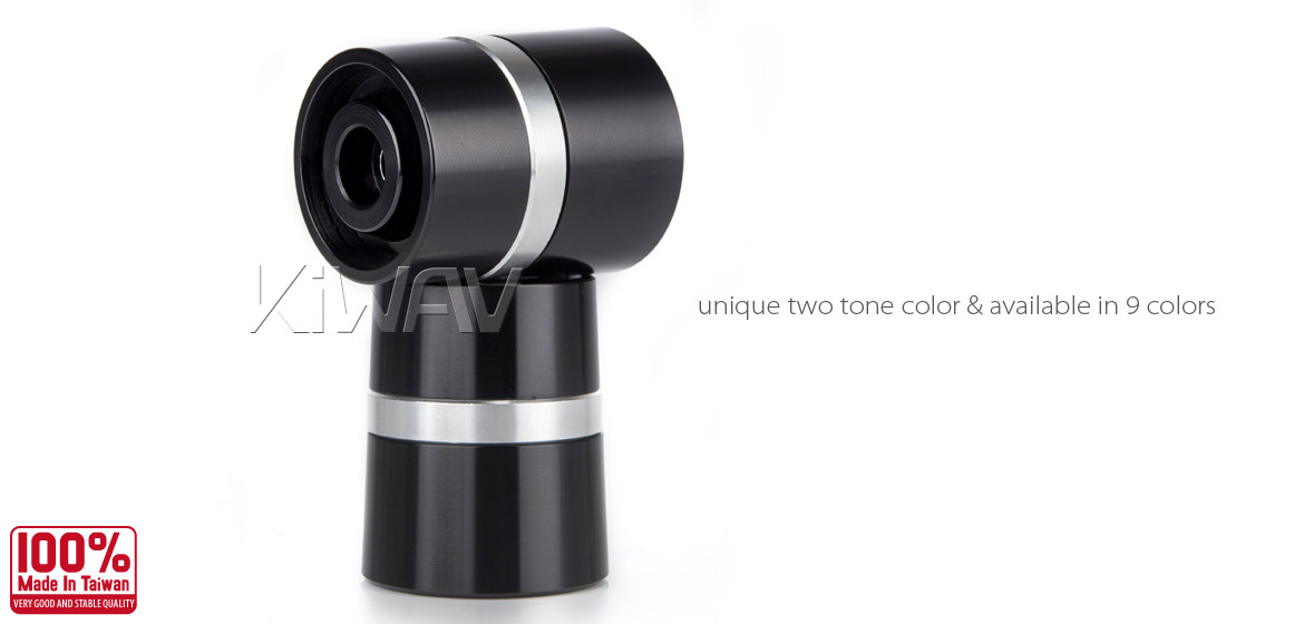 Magazi motorcycle silver CNC aluminum bar ends rubber mount two-tone color style universal-03